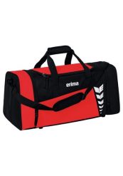 Torba sportowa Erima Six Wings. Czarne torby na ramię Erima, bez wzorów, z poliesteru, na ramię, z nadrukiem, bez dodatków. Za 149.99 zł.
