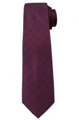 Fioletowy Elegancki Krawat w Granatowe Kropki -ALTIES- 6 cm, Groszki, Męski. Niebieskie krawaty i muchy Alties, bez wzorów, z tkaniny. Za 49.00 zł.