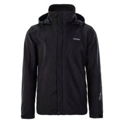 Kurtka trekkingowa męska Hi-Tec Howard. Czarne kurtki Hi-tec, m, bez wzorów, z kapturem. Za 544.00 zł.