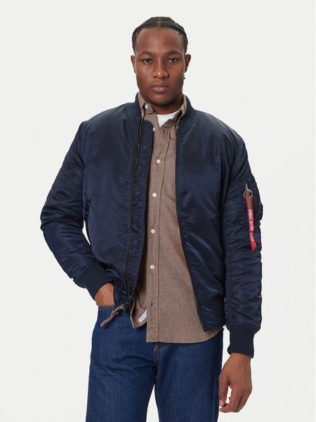 Alpha Industries Kurtka bomber Ma-1 Vf 59 Long 168100 Granatowy Slim Fit. Niebieskie kurtki Alpha Industries, m, bez wzorów, z syntetyku, bez kaptura. Za 489.99 zł.
