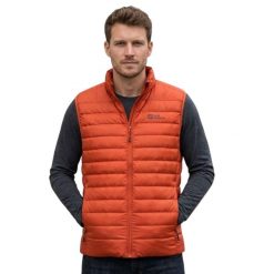 Kamizelka turystyczna męska Jack Wolfskin Cloudy Peak. Brązowe bezrękawniki Jack Wolfskin, m, bez wzorów, z poliamidu, bez kołnierzyka, bez ramiączek. Za 490.00 zł.