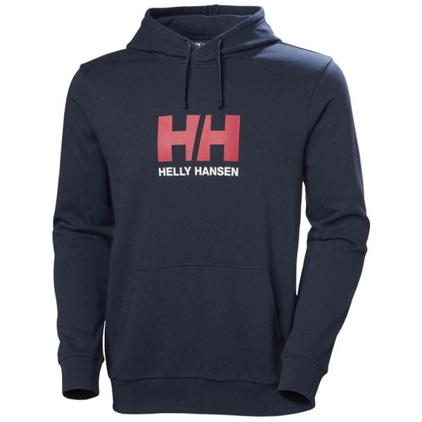 Bluza z kapturem Helly Hansen Logo. Niebieskie bluzy z kapturem Helly Hansen, na lato, l, bez wzorów, z bawełny, z kapturem. Za 401.80 zł.