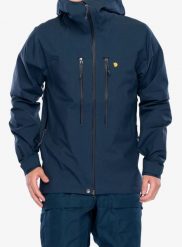 Kurtka z membraną Fjallraven Bergtagen GTX Pro Jacket. Niebieskie kurtki Fjällräven, s, bez wzorów, z gore-texu, bez kaptura. Za 3,112.99 zł.
