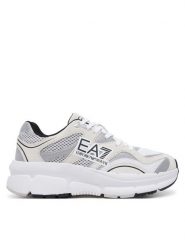 EA7 Emporio Armani Sneakersy X8X237 XK425 T680 Biały. Białe buty sportowe casual EA7 Emporio Armani, bez wzorów, z materiału, bez zapięcia. Za 549.99 zł.
