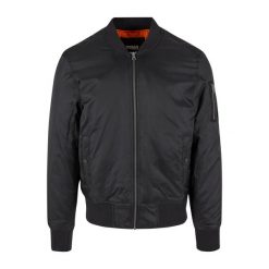 Kurtka Bomberka Męska Basic. Czarne kurtki Urban Classics, m, bez wzorów, bez kaptura. Za 253.99 zł.