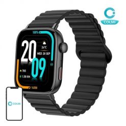Smartwatch Colmi C8 Max z magnetycznym paskiem (czarny). Czarne smartbandy Colmi. Za 100.99 zł.