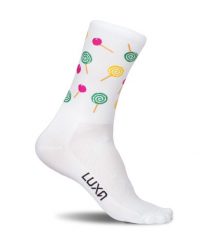 Skarpety Rowerowe Luxa Lizaki. Białe skarpety LUXA, bez wzorów, z materiału. Za 49.90 zł.