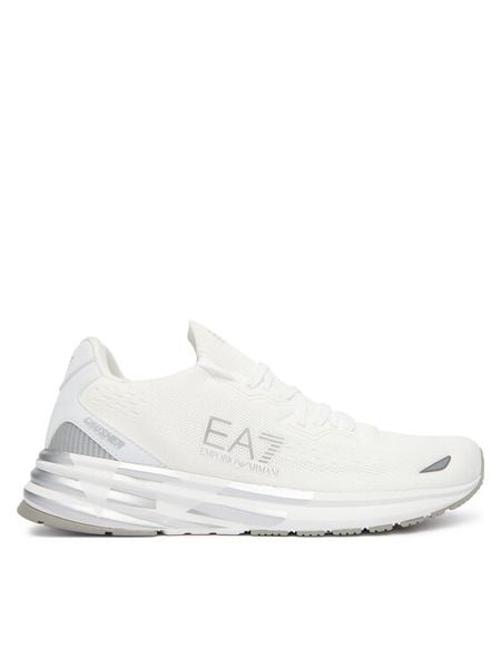 EA7 Emporio Armani Sneakersy 7X000652 AF18639 MZ024 Biały. Białe buty sportowe casual EA7 Emporio Armani, bez wzorów, z materiału, bez zapięcia. Za 790.99 zł.