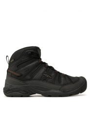 Keen Trekkingi Circadia Mid Wp 1027841 Czarny. Czarne botki sznurowane Keen, bez wzorów, ze skóry, bez obcasa, bez zapięcia. Za 409.99 zł.