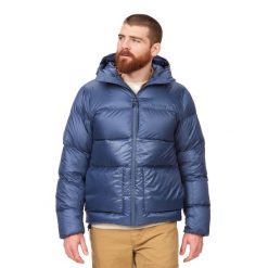 Kurtka puchowa męska Marmot Guides Down Hoody. Niebieskie kurtki Marmot, m, bez wzorów, z puchu, bez kaptura. Za 789.99 zł.