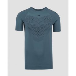 Koszulka biegowa męska X-Bionic Twyce Run Shirt Blue Black. Czarne buty do biegania X BIONIC, bez wzorów, bez zapięcia, rowerowe. Za 336.00 zł.
