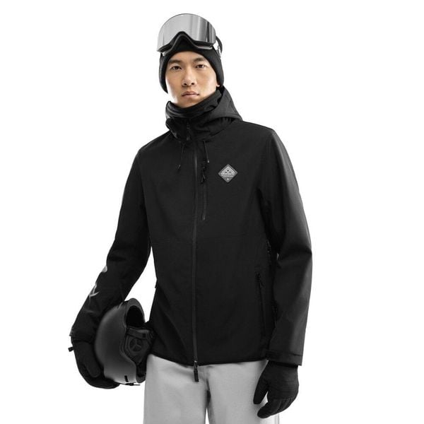 Kurtka snowboardowa męska Siroko W2 McKinley. Czarne kurtki SIROKO, m, bez wzorów, z materiału, bez kaptura. Za 338.00 zł.