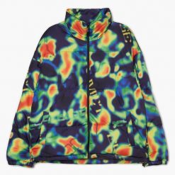 Kurtka puffer z nadrukiem all over - Zielony. Zielone kurtki Cropp, l, bez wzorów, z materiału, bez kaptura. Za 269.99 zł.