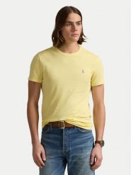 Polo Ralph Lauren T-Shirt 710671438414 Żółty Slim Fit. Żółte koszulki polo Polo Ralph Lauren, m, bez wzorów, z bawełny, bez kołnierzyka, bez ramiączek. Za 229.99 zł.