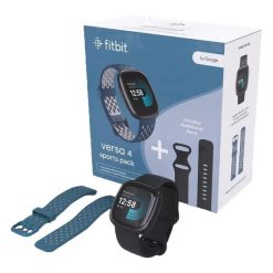 Zegarek inteligentny Fitbit Versa 4 Czarny/Niebieski. Czarne zegarki FITBIT. Za 901.20 zł.