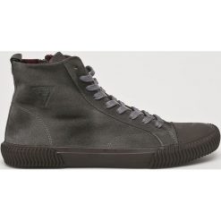 Guess Jeans - Trampki. Szare trampki Guess Jeans, z aplikacjami, bez zapięcia. W wyprzedaży za 319.90 zł.