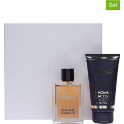 2-częściowy zestaw "L'Homme Lacoste": woda toaletowa, żel pod prysznic. Perfumy męskie marki HUGO BOSS. W wyprzedaży za 181.95 zł.