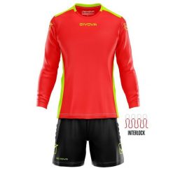 Komplet bramkarski koszulka z długim rękawem i spodenki Givova Hyguana. Czarne bluzy Givova, m, bez wzorów, bez kaptura. Za 123.49 zł.