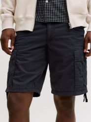 Jack & Jones Szorty materiałowe Cole Frank 12291369 Czarny Regular Fit. Czarne szorty Jack & Jones, m, bez wzorów, z bawełny. Za 159.99 zł.