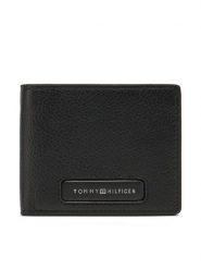 Tommy Hilfiger Duży Portfel Męski Th Monogram Mini Cc Wallet AM0AM13251 Czarny. Czarne portfele Tommy Hilfiger, bez wzorów, ze skóry. Za 199.99 zł.