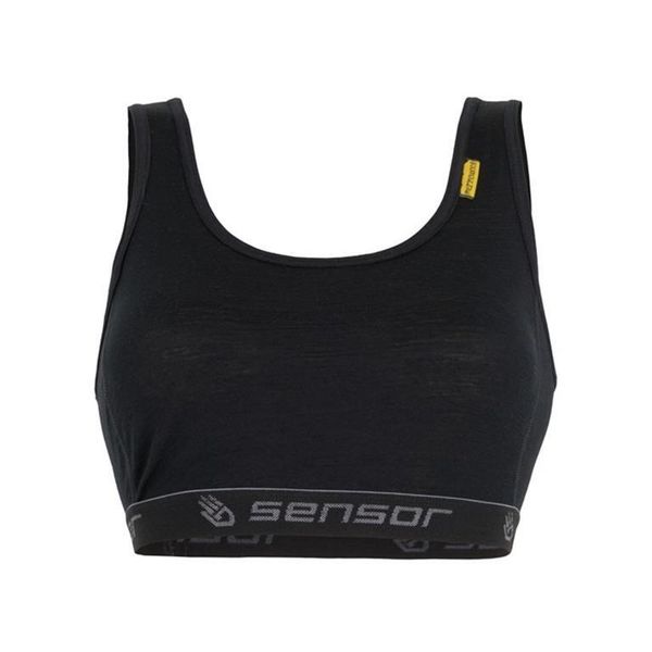 SENSOR Termoaktywny biustonosz MERINO ACTIVE-S-Czarny. Czarne bielizna termoaktywna Sensor, l, bez wzorów, z materiału, bez ramiączek, na fitness i siłownię. Za 115.40 zł.