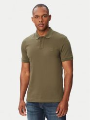 BOSS Polo Passenger 50507803 Zielony ciemny Slim Fit. Zielone koszulki polo Boss, l, bez wzorów, z bawełny, bez kołnierzyka, bez ramiączek. Za 399.99 zł.