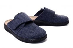 DR. BRINKMANN 600009-05 navy, kapcie/klapki męskie. Niebieskie klapki Dr. Brinkmann, z materiału. Za 138.45 zł.