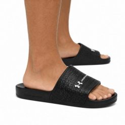 Klapki męskie sportowe Under Armour UA ARMR SLIDE LITE. Czarne klapki Under Armour, z materiału. Za 79.00 zł.