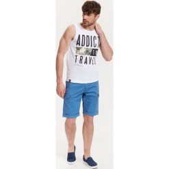 T-SHIRT MĘSKI BEZ RĘKAWÓW Z NADRUKIEM. Bezrękawniki marki TOP SECRET. W wyprzedaży za 9.99 zł.