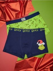 Bokserki Grinch 2 pack - wielobarwny. Bokserki Sinsay, l, bez wzorów, z bawełny. Za 29.99 zł.
