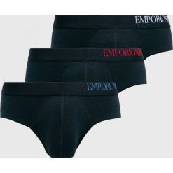 Emporio Armani - Bokserki (3 pack). Niebieskie bokserki Emporio Armani, l, bez wzorów, z bawełny. Za 219.90 zł.