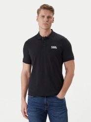 KARL LAGERFELD Polo 745780 562235 Granatowy Regular Fit. Niebieskie koszulki polo KARL LAGERFELD, m, bez wzorów, z bawełny, bez kołnierzyka, bez ramiączek. Za 299.99 zł.