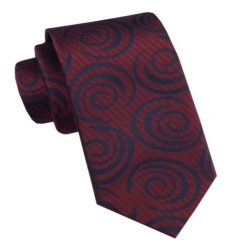 Elegancki Męski Krawat - Alties - Ciemna Czerwień, Duży Wzór. Niebieskie krawaty i muchy Alties, bez wzorów, z tkaniny. Za 49.00 zł.
