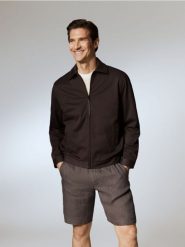 Kurtka z kołnierzem - brązowy. Brązowe kurtki Reserved, l, bez wzorów, z dzianiny, bez kaptura. Za 179.99 zł.