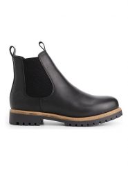 TRAVELIN' Skórzane sztyblety "Nodeland" w kolorze czarnym rozmiar: onesize. Czarne sztyblety Travelin', bez wzorów, z materiału, bez obcasa, bez zapięcia. Za 323.50 zł.