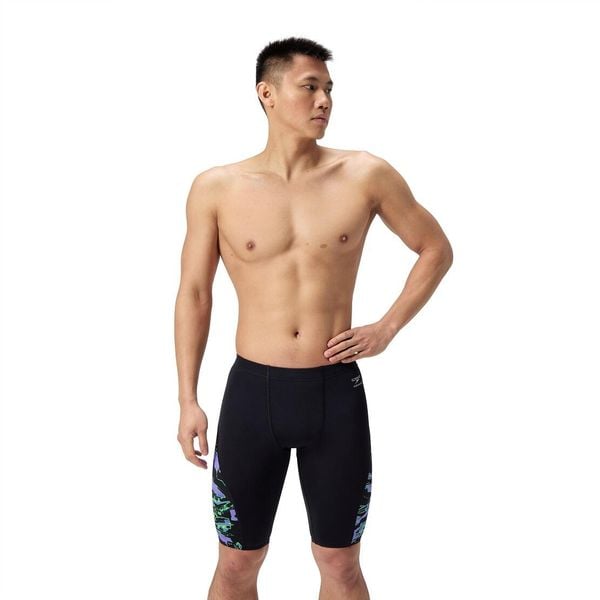 Kąpielówki męskie spodenki kąpielowe Speedo Spliced Jammer. Czarne kąpielówki Speedo, m, bez wzorów. Za 229.99 zł.