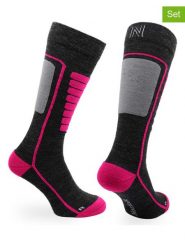 Norfolk Skarpety trekkingowe (2 pary) "Courchevel" w kolorze różowym rozmiar: 39-42. Różowe skarpety Norfolk, bez wzorów, z materiału. Za 82.99 zł.