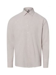 Nils Sundström koszula casual z lnem Mężczyźni Modern Fit Bawełna beżowy, L. Brązowe koszule Nils Sundström, l, bez wzorów, z bawełny, bez kołnierzyka, bez ramiączek. Za 179.95 zł.