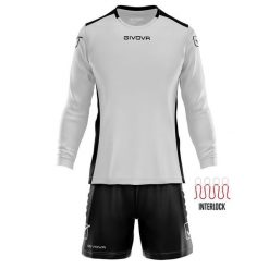 Komplet bramkarski koszulka z długim rękawem i spodenki Givova Hyguana. Czarne bluzy Givova, m, bez wzorów, bez kaptura. Za 104.98 zł.