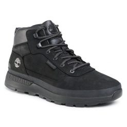 Trzewiki Timberland. Czarne botki sznurowane Timberland, bez wzorów, bez obcasa, bez zapięcia. Za 649.99 zł.