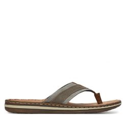 Japonki Rieker. Brązowe japonki Rieker, bez wzorów. Za 289.99 zł.