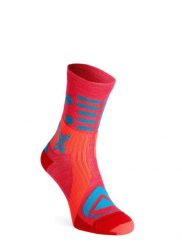 Skarpety rowerowe X-Socks Gravel Perform Merino Crew. Czerwone skarpety X-Socks, bez wzorów, z elastanu. Za 78.00 zł.