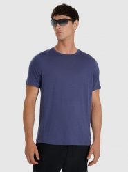 4F Koszulka trekkingowa z wełną merino męska - niebieska XL. Niebieskie t-shirty 4F, m, bez wzorów, z materiału, bez kołnierzyka, bez ramiączek. Za 199.99 zł.