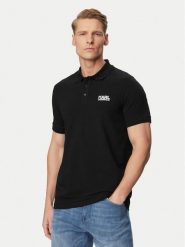 KARL LAGERFELD Polo 745780 500235 Czarny Regular Fit. Czarne koszulki polo KARL LAGERFELD, m, bez wzorów, z bawełny, bez kołnierzyka, bez ramiączek. Za 299.99 zł.