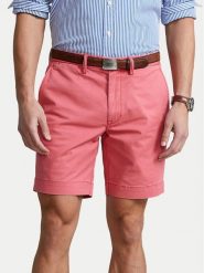 Polo Ralph Lauren Szorty materiałowe 710799213014 Różowy Slim Fit. Czerwone szorty Polo Ralph Lauren, m, bez wzorów, z bawełny. Za 629.99 zł.