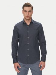Calvin Klein Koszula LV019EU005 Granatowy Slim Fit. Niebieskie koszule CALVIN KLEIN, m, bez wzorów, z bawełny, bez kołnierzyka, bez ramiączek. Za 349.99 zł.