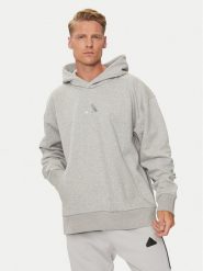 Adidas Bluza ALL SZN Fleece IY4123 Szary Loose Fit. Szare bluzy Adidas, m, bez wzorów, z bawełny, bez kaptura. Za 169.99 zł.