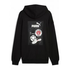 Męska bluza z kapturem i grafiką retro FC St. Pauli PUMA Black White. Białe bluzy z kapturem Puma, m, bez wzorów, z kapturem. W wyprzedaży za 234.00 zł.