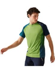 Regatta Koszulka sportowa "Corballis" w kolorze granatowo-zielonym rozmiar: XXL. Niebieskie t-shirty sportowe Regatta, bez wzorów, z materiału, bez ramiączek, outdoorowe. Za 43.99 zł.