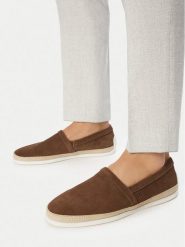 GINO ROSSI Espadryle EO-TOMO-01 126AM Brązowy. Brązowe espadryle Gino Rossi, bez wzorów, ze skóry, bez obcasa, bez zapięcia. Za 183.99 zł.